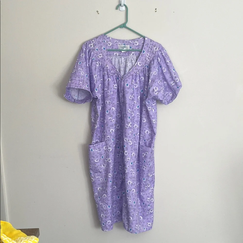 Purple Floral Women's Nightgown - Picture 1 of 6